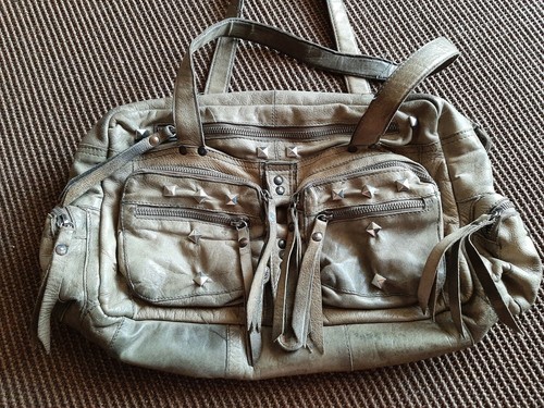 Grand sac beige clouté - sac,