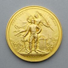 French, Antique Medal. Woman, Female. Firefighter Fireman. Helmet. By Dubois.