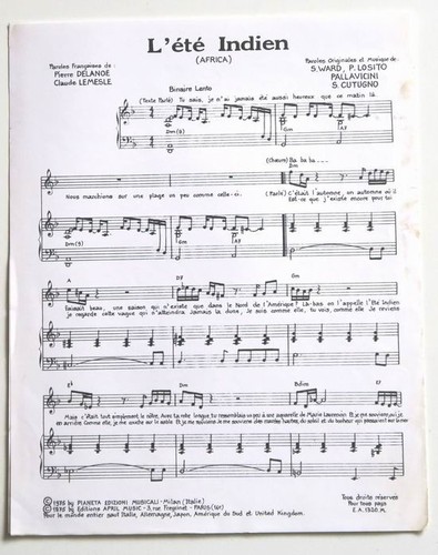 Partition vintage sheet music