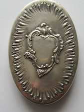 Ancien grand miroir de poche