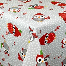 Jacquard Noël Nappe Coton Revêtu Encadré BUHOS Eulen