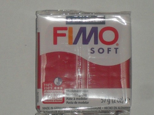 Pain pâte fimo soft cerise - pain,