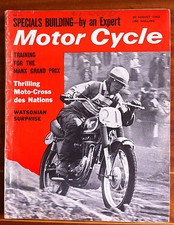 Motor Cycle du 30/08/1962; Thrilling moto-cross des nations/ Manx GP/ Watsonian