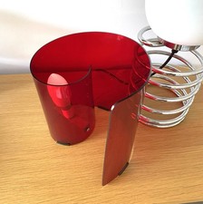 Lampe Bureau Poser Spirale luminaire light vintage  Moderne Design Plexi Rouge