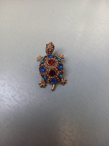 Superbe broche tortue métal - broche,