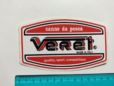 Autocollant Vintage 80s Veret Canne À Pêche Sticker Original