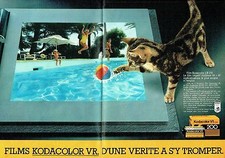 Publicité Advertising 077  1984  Kodak (2p) films Kodacolor VR200   chat