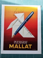 ZM104 belle publicité circa 1930 stylo plume Plexigraf Mallat