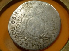 LOUIS XV - 1/2 ECU (ARGENT) - FRAPPE INCUSE de L'ATELIER de BOURGES ! 12,77gr !