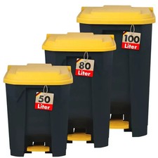 Poubelle Robuste À Pédale Pour Maison Bureau & Commerce 5 Couleurs Olaf