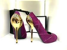 14cm 39 38 Zanotti purple gold sky pumps sandals high heels