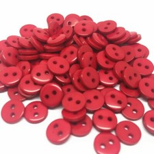 lot de 50 bouton scrapbooking 2 trou rouge mercerie couture 9 mm couture