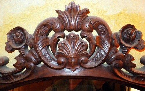 Miroir mural bois précieux - miroir,