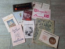 lot publicité vin bordeaux muscadet grillon postillon plaque beaujolais  tarif
