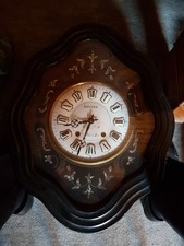 Pendule murale Napoléon incrustation nacre émail H 61 l 49 P 13