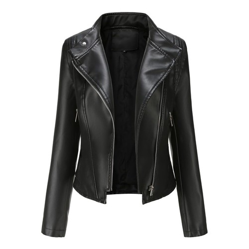 Blouson cuir biker revers - cuir,