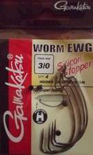 Hameçon Texan Gamakatsu Worm EWG silicon stopper 3/0