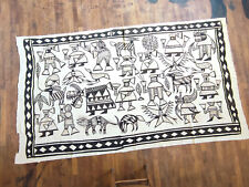 Toile Korhogo 290x165cm des Senoufo / 1980's Côte d'Ivoire / Tissage Filafani