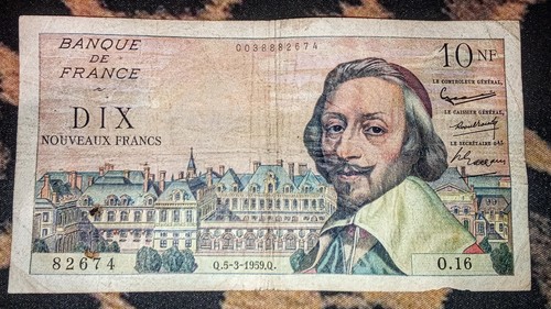 Billet 10nf richelieu - billet,