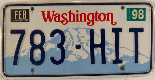 Vanity 783 hit license plate - vanity,