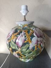 pied de lampe en faïence malicorne victor deschang modèle magnolias