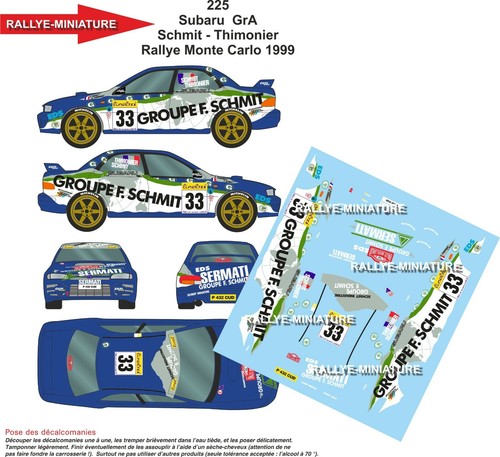 Decals ref 0225 subaru - 1/32,