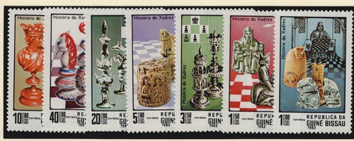 Echecs timbres guinée - timbres, de