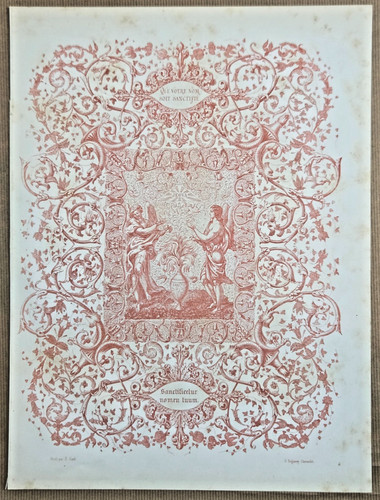 Lithographie religieuse 1869 - lithographie,