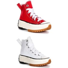 Converse A10422C Run Star Hike Hi Plateforme Femme En Blanc UK 3 - 7