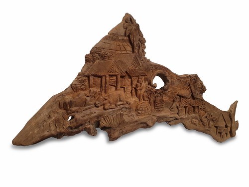 Tableau village thaïlandais - tableau,
