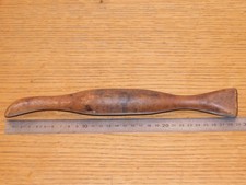 POLISSOIR ASTIC ancien OUTIL en BOIS cordonnier CUIR soldat GIBERNE CARTOUCHIERE