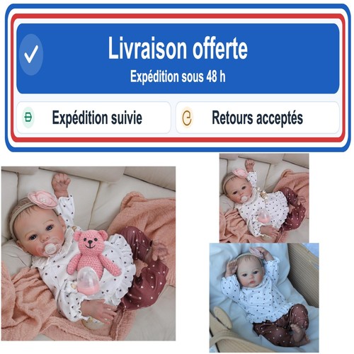 Poupée reborn réaliste - 50, cm