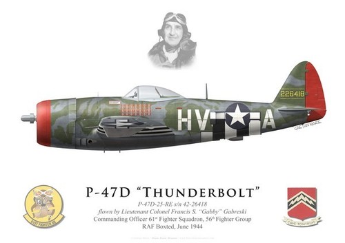 Print 47d thunderbolt - p-47d,