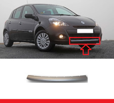 Neuf Avant Pare-Choc Inférieur Grille Moulure Argent Renault Clio MK3 2009-12