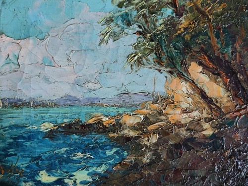 Tableau bord mer - tableau, de