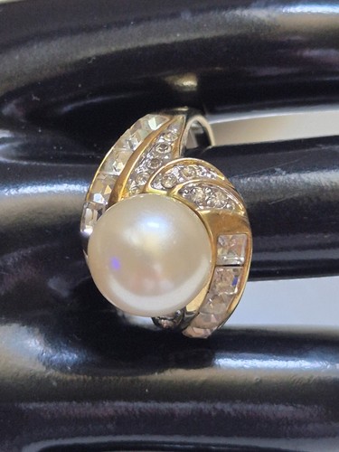 Bague vintage perle - vintage, blanche