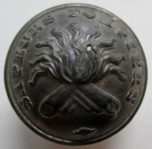 Bouton bombé métal noir - bombé,