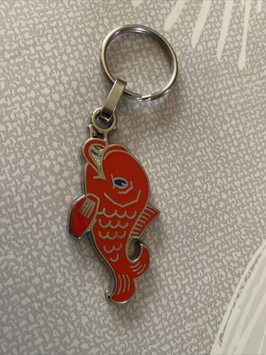 Porte clé poisson - porte, rouge
