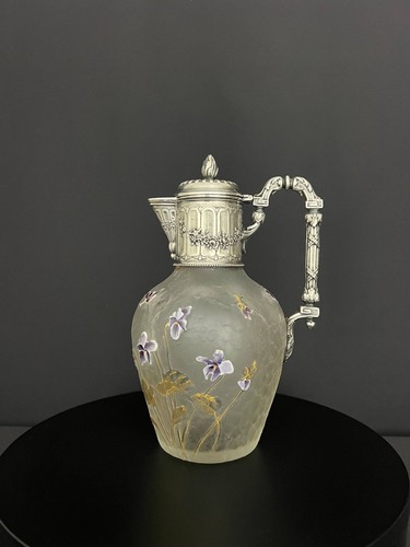 Carafe verre givré à - givré,