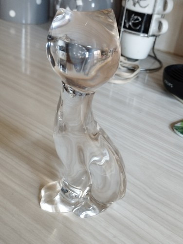 Statuette chat cristal - statuette,