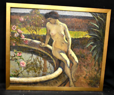 Tableau huile Nu féminin Le Miroir signé Ferdinand OLIVIER 1873-1957