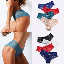 Culotte Femme Dentelle Séduisante Noir Taille S en Nylon Élasthanne