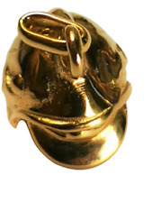 Pendentif en plaqué or - casque pompier -