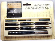 Ensemble de calligraphie Osmiroid Basic 6 plumes - kit de stylo plongeur...