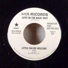 Little David Wilkins Love in the Back Seat / To My One and Only 7" 45 MCA wlp M-