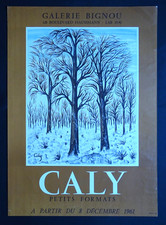 CALY Petits formats Affiche originale de 1961 Exposition Galerie Bignou Paris