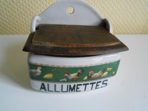 Boite allumettes faience - a, en