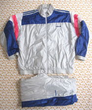 Survetement ADIDAS 90'S Nylon Polyester Argenté veste + Pantalon - 186 / XL