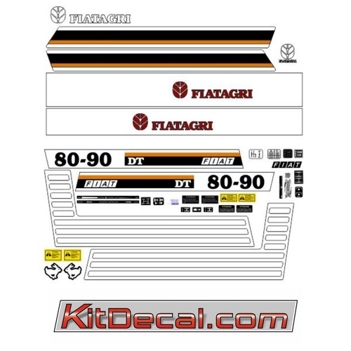 Set adhésifs tracteur fiat - adhésifs,