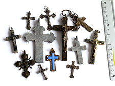Lot croix anciennes pendentifs religieux crucifix antique lote cruces antiguas